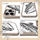 【Compos-Case】鰤(ブリ)　墨絵風　白