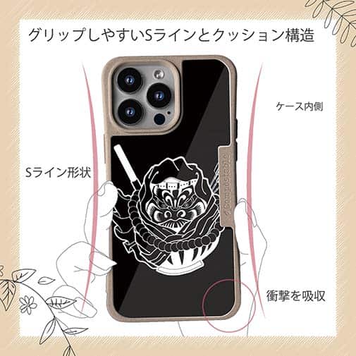 【Compos-Case】【彫姫】弁慶達磨（ブラック）