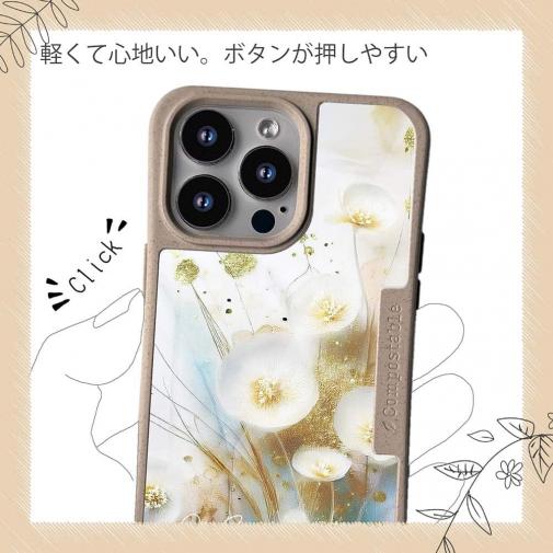 【Compos-Case】オイルペイント  ゴールドフラワー