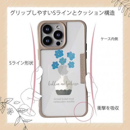 【Compos-Case】北欧デザイン 青い花