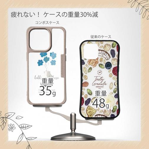 【Compos-Case】北欧デザイン 青い花