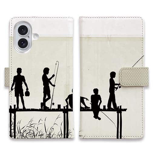 【手帳型】男の子たちのシルエット