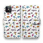 【手帳型】【釣りざんまい】ルアーコレクション_カラフルホワイト