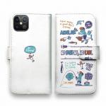 【手帳型】【釣りざんまい】釣りに行きませんか?_レトロブルー