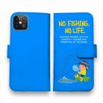 【手帳型】【釣りざんまい】ウトウトアングラー_ブルー