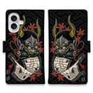 【彫姫】【手帳型】般若　和彫りデザイン