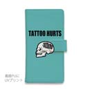 【彫姫】【手帳型】TATTOO HURTS ドクロ