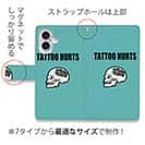 【彫姫】【手帳型】TATTOO HURTS ドクロ