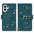 【手帳型】【釣りざんまい】レトロフィッシュ_北欧風