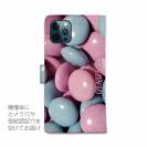 【Genuine】【手帳型】カラフル　チョコ　ブルー＆ピンク