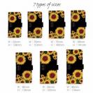 【ROMI HIME】【手帳型】ひまわり　ブラック