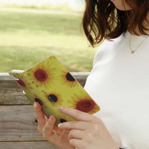 【Genuine】【手帳型】ひまわり　イエロー