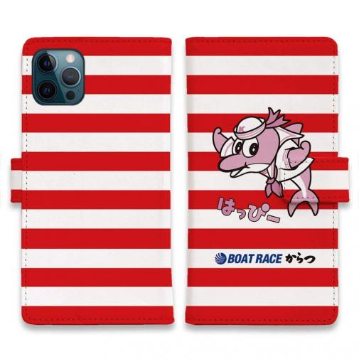 唐津ボート【手帳型】か・らっキー＆ロゴ Ver.レッド