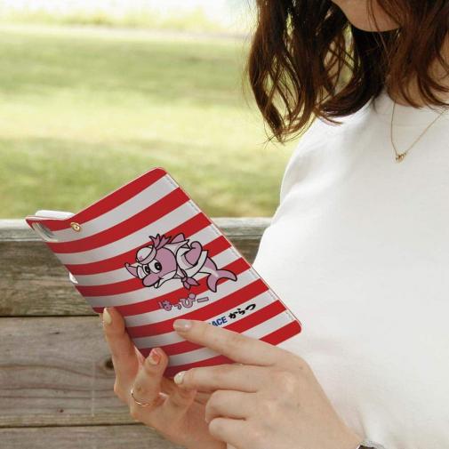 唐津ボート【手帳型】か・らっキー＆ロゴ Ver.レッド