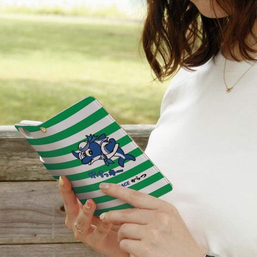 唐津ボート【手帳型】か・らっキー＆ロゴ Ver.グリーン