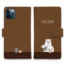 【手帳型】コーヒー注ぐシロクマさん(wakat)