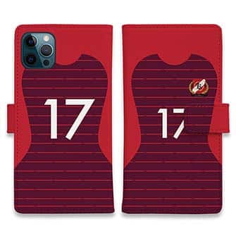 WIDE【手帳型】鹿島高校サッカー部 ユニフォーム 背番号17