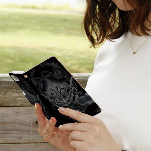 【彫姫】【手帳型】【Stick Case】般若　和彫りデザイン