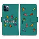 【手帳型】思斉中陸上部 ロゴ入りスマホケース グリーン