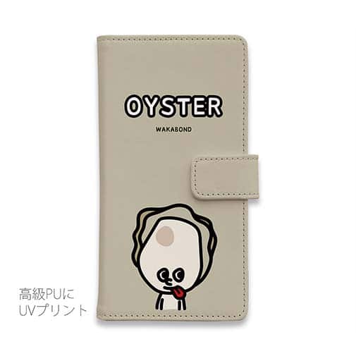 【手帳型】【ワカボンド】WAKAMAKAシリーズ 牡蠣のオイスタくん