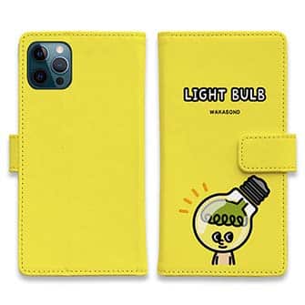 【手帳型】【ワカボンド】WAKAMAKAシリーズ 電球のデンキュピカリ