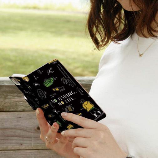 【手帳型】【釣りざんまい】釣りに行く道具_ブラック