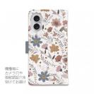 【手帳型】北欧くすみカラーの花