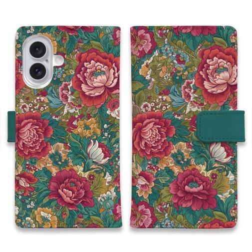 【手帳型】クラシック牡丹