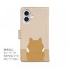 【手帳型】何か気になる柴犬_赤柴_くすみカラー(wakat)