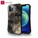 【S-LINE】くすみカラーマーブル調 ブラック＆ゴールド