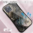 【S-LINE】くすみカラーマーブル調 ブラック＆ゴールド