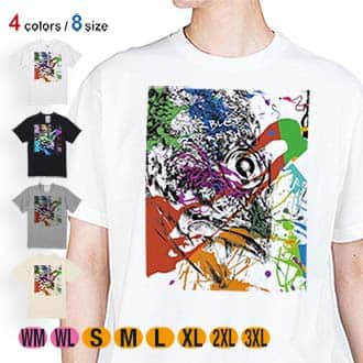 【Tシャツ】カサゴ　ペンキペイント 5.6oz Cotton:100%