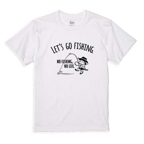 【Tシャツ】【釣りざんまい】レッツゴーフィッシング ウトウトアングラー 5.6oz Cotton:100%