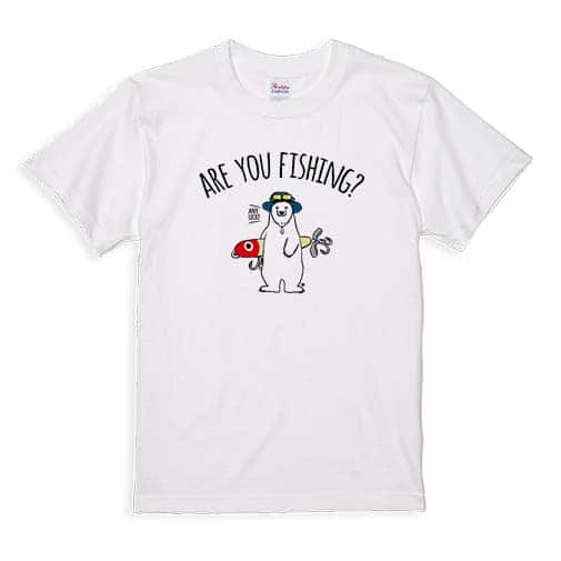 【Tシャツ】【釣りざんまい】ルアーとシロクマさん 5.6oz Cotton:100%
