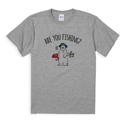 【Tシャツ】【釣りざんまい】ルアーとシロクマさん 5.6oz Cotton:100%