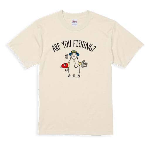 【Tシャツ】【釣りざんまい】ルアーとシロクマさん 5.6oz Cotton:100%