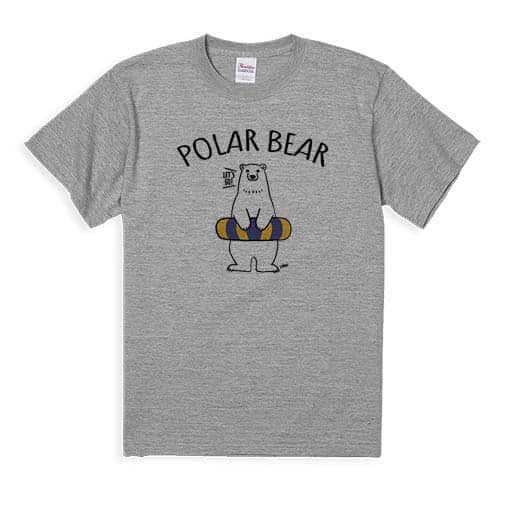 【Tシャツ】シロクマさんと浮き輪(wakat) 5.6oz Cotton:100%