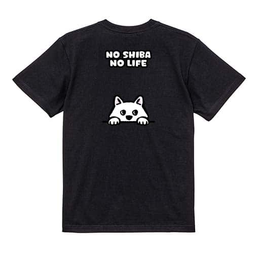 【Tシャツ】何か気になる柴犬_白柴(wakat) 5.6oz Cotton:100%