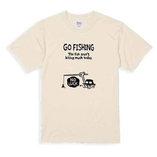 【Tシャツ】【釣りざんまい】ユニークな釣り_ブラック  5.6oz Cotton:100%