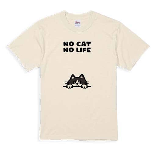 【Tシャツ】何か気になるハチワレ猫(wakat) 5.6oz Cotton:100%