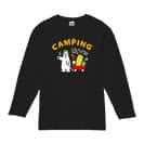 【長袖Tシャツ】シロクマさんキャンプに行く(wakat) 5.6oz Cotton:100%