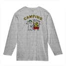 【長袖Tシャツ】シロクマさんキャンプに行く(wakat) 5.6oz Cotton:100%