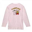 【長袖Tシャツ】シロクマさんキャンプに行く(wakat) 5.6oz Cotton:100%