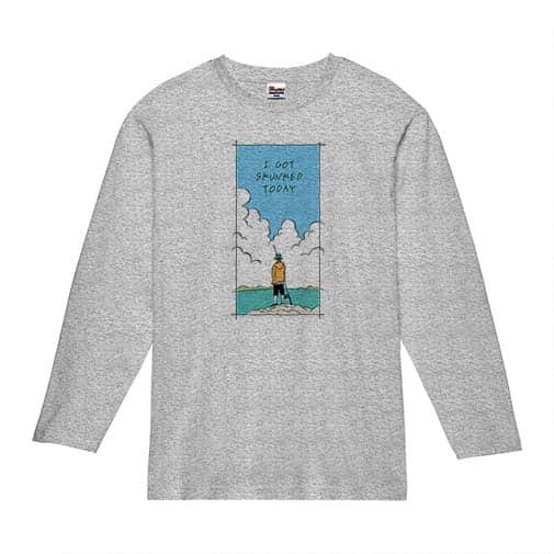 【長袖Tシャツ】【釣りざんまい】今日は何も釣れなかった  5.6oz Cotton:100%