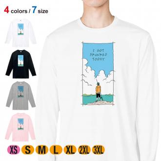 【長袖Tシャツ】【釣りざんまい】今日は何も釣れなかった  5.6oz Cotton:100%