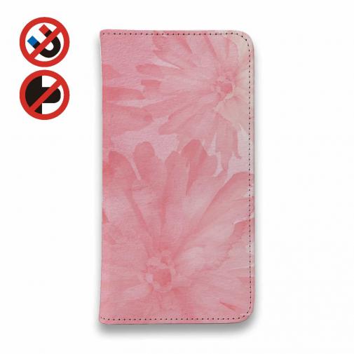 【手帳型ベルトなし】【Stick Case】ウォーターフラワー　ピンク