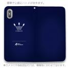 【手帳型ベルトなし】【Stick Case】 UNIBASS　ロゴバック　ロイヤルブルー