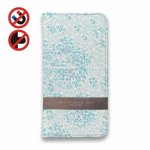 【手帳型ベルトなし】【Stick Case】紫陽花(あじさい)　ブルー