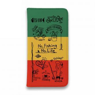 【手帳型ベルトなし】【Stick Case】【釣りざんまい】釣りが好きなんです_ラスタカラー