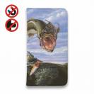 【八百板浩司】【手帳型ベルトなし】【Stick Case】Bass & Pencil 水面を割ってルアーに飛びつくバス